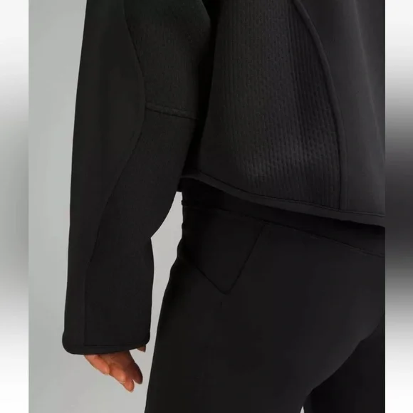lululemon athletica mixed fabric half zip pullover large black - Picture 3 of 15